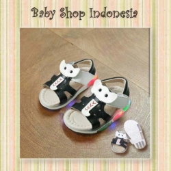 large Sepatu Sandal Led Elephant hitam